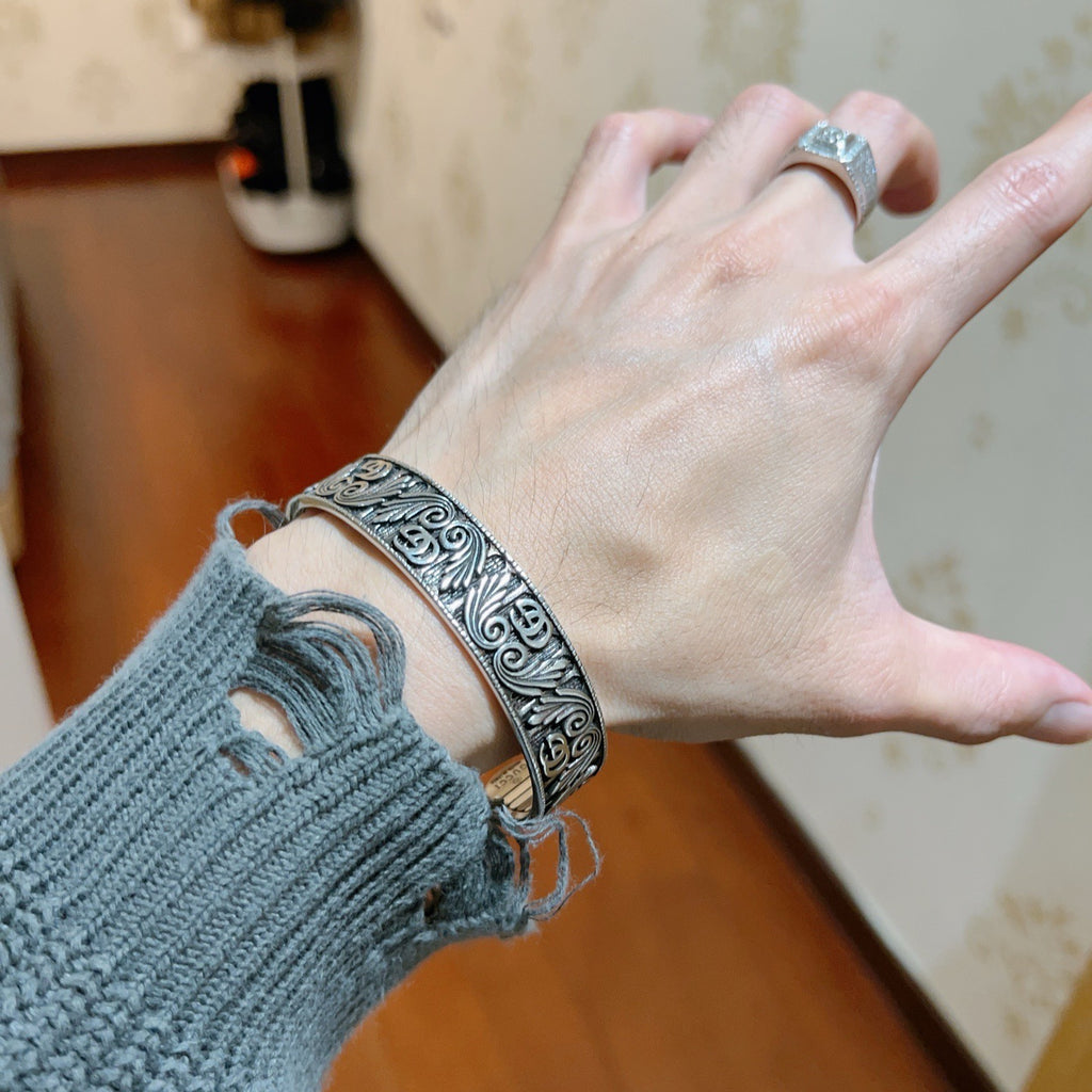 Gucci Anger Forest Interlocking G Antiqued Bangle - album image 7