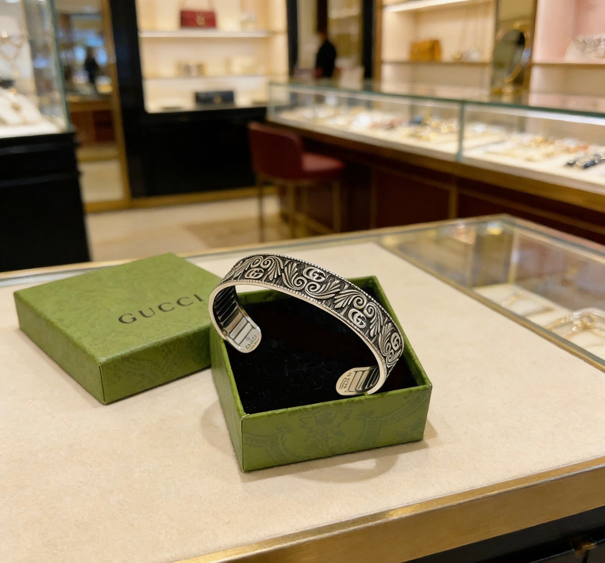 Gucci Anger Forest Interlocking G Antiqued Bangle - album image 6