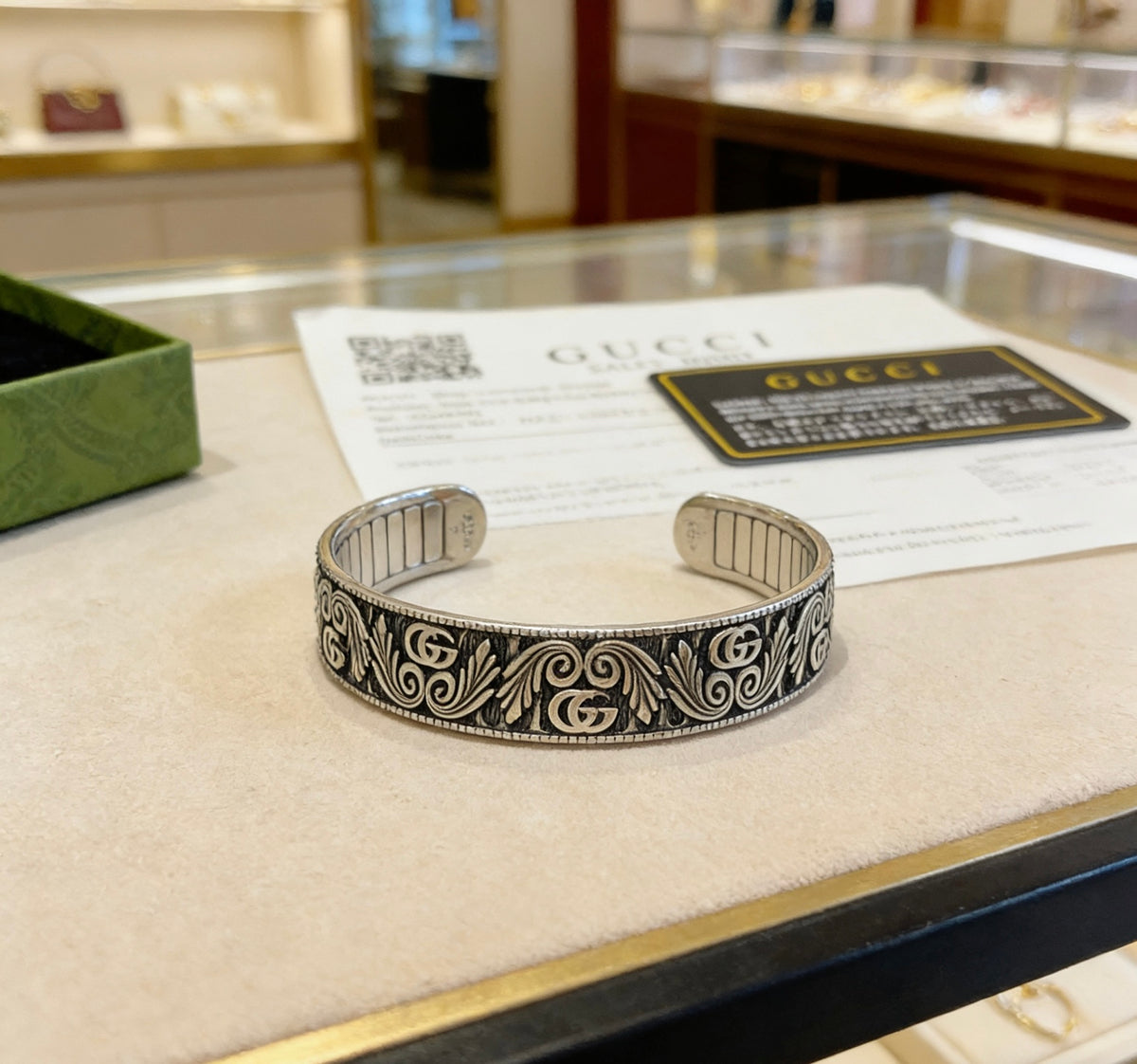 Gucci Anger Forest Interlocking G Antiqued Bangle - album image 1