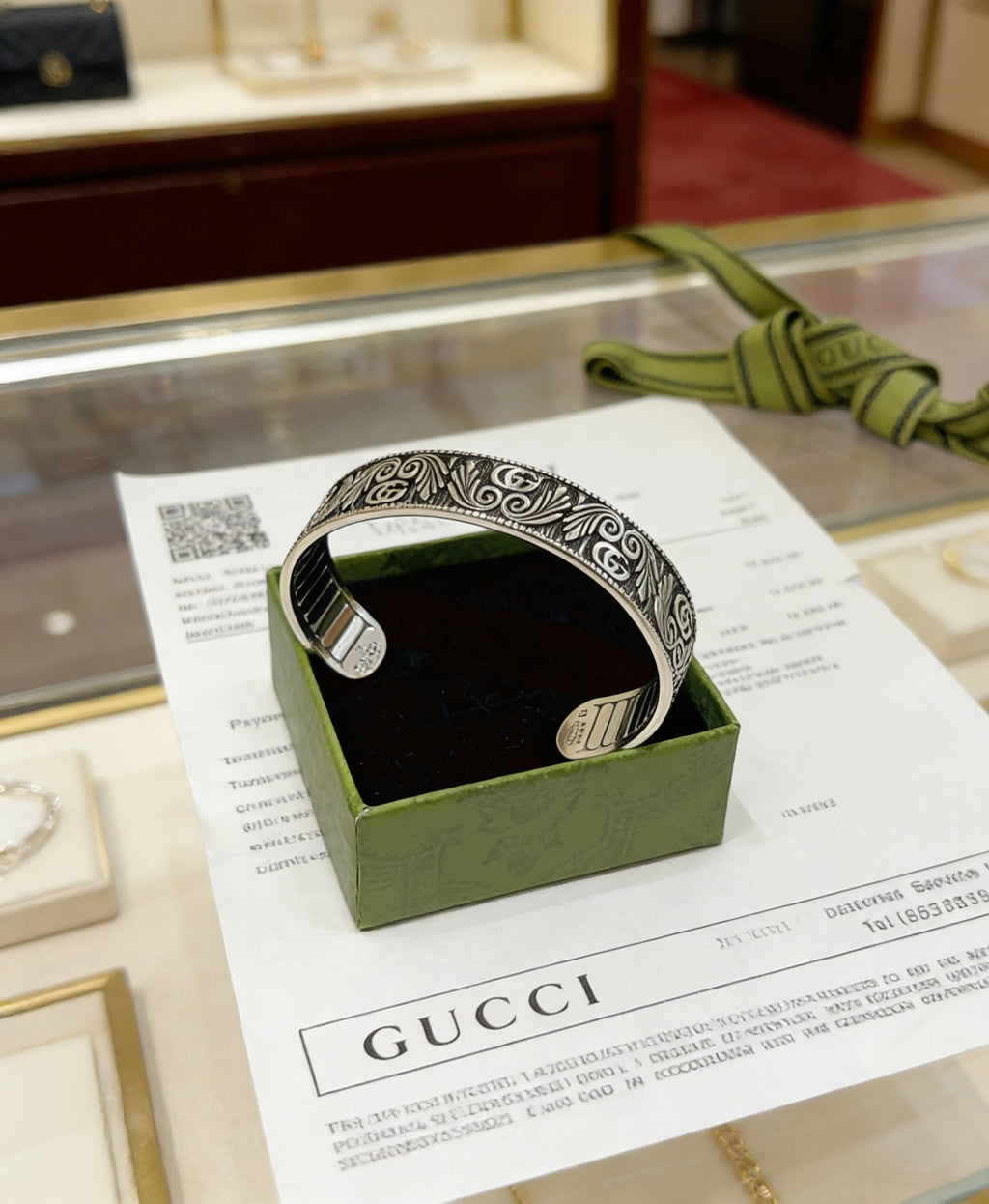 Gucci Anger Forest Interlocking G Antiqued Bangle - album image 2