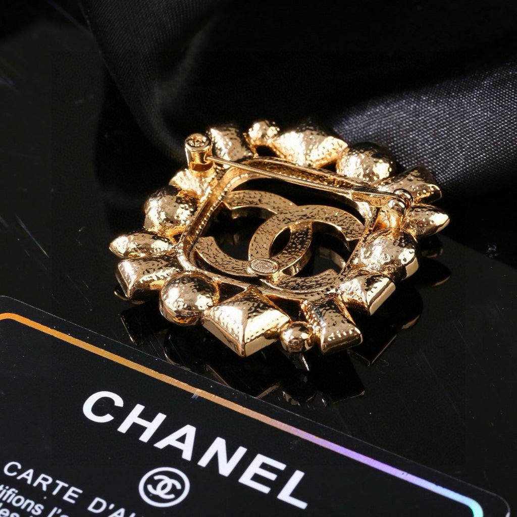 Chanel Interlocking C Crystal Accent Brooch - album image 7