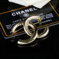 Chanel Gold-Tone Sculptural CC Brooch - album image 1
