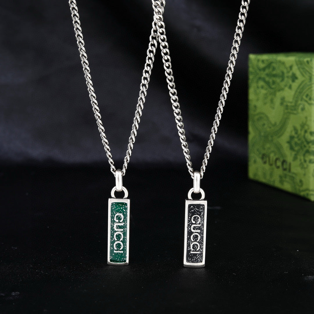 Gucci Rectangular Bar Pendant Necklace in Two Colors - album image 8