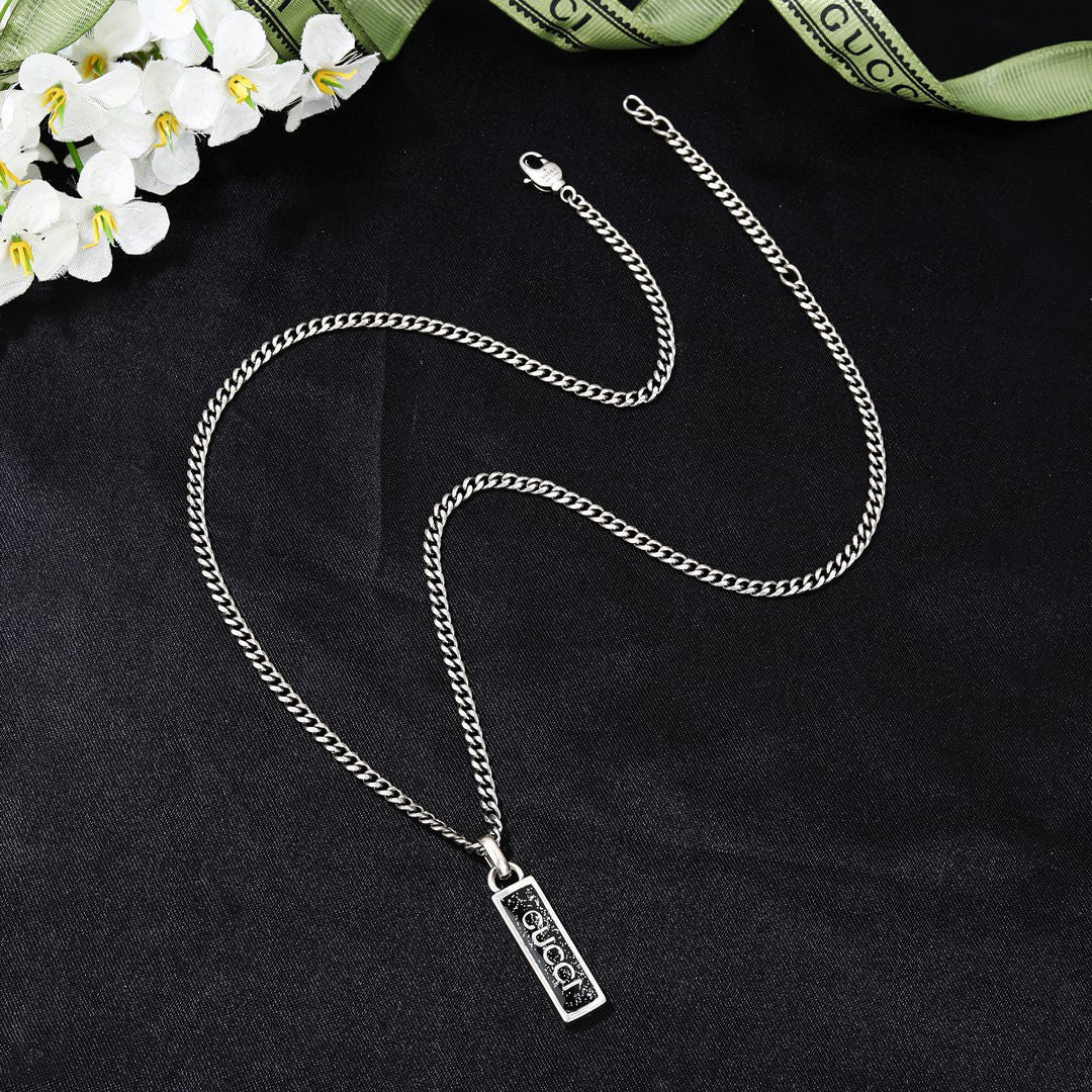 Gucci Rectangular Bar Pendant Necklace in Two Colors - album image 7