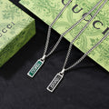 Gucci Rectangular Bar Pendant Necklace in Two Colors - album image 1