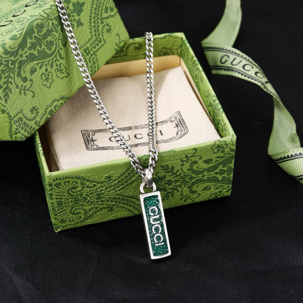 Gucci Rectangular Bar Pendant Necklace in Two Colors - album image 4