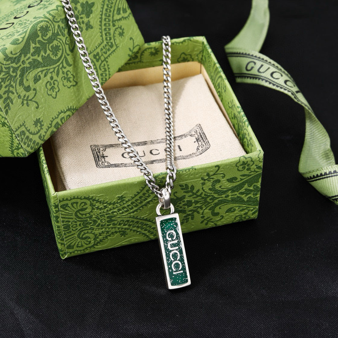 Gucci Rectangular Bar Pendant Necklace in Two Colors - album image 4