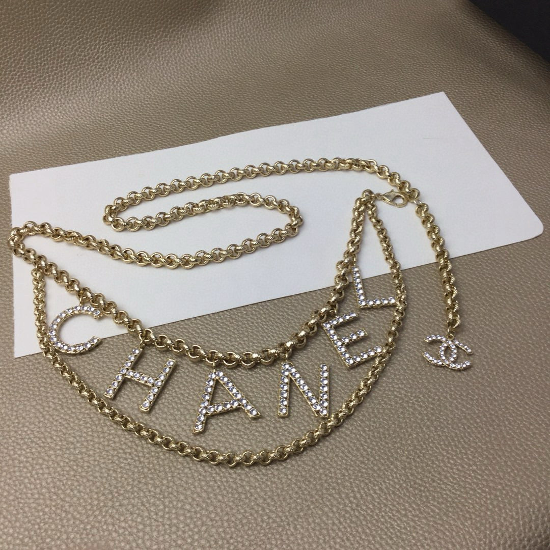 Chanel Gold-Tone Letter Chain Belt - album image 8