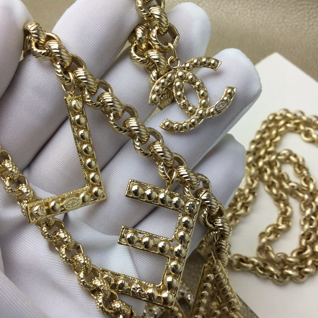 Chanel Gold-Tone Letter Chain Belt - album image 4