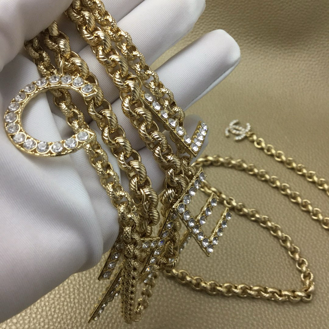 Chanel Gold-Tone Letter Chain Belt - album image 7