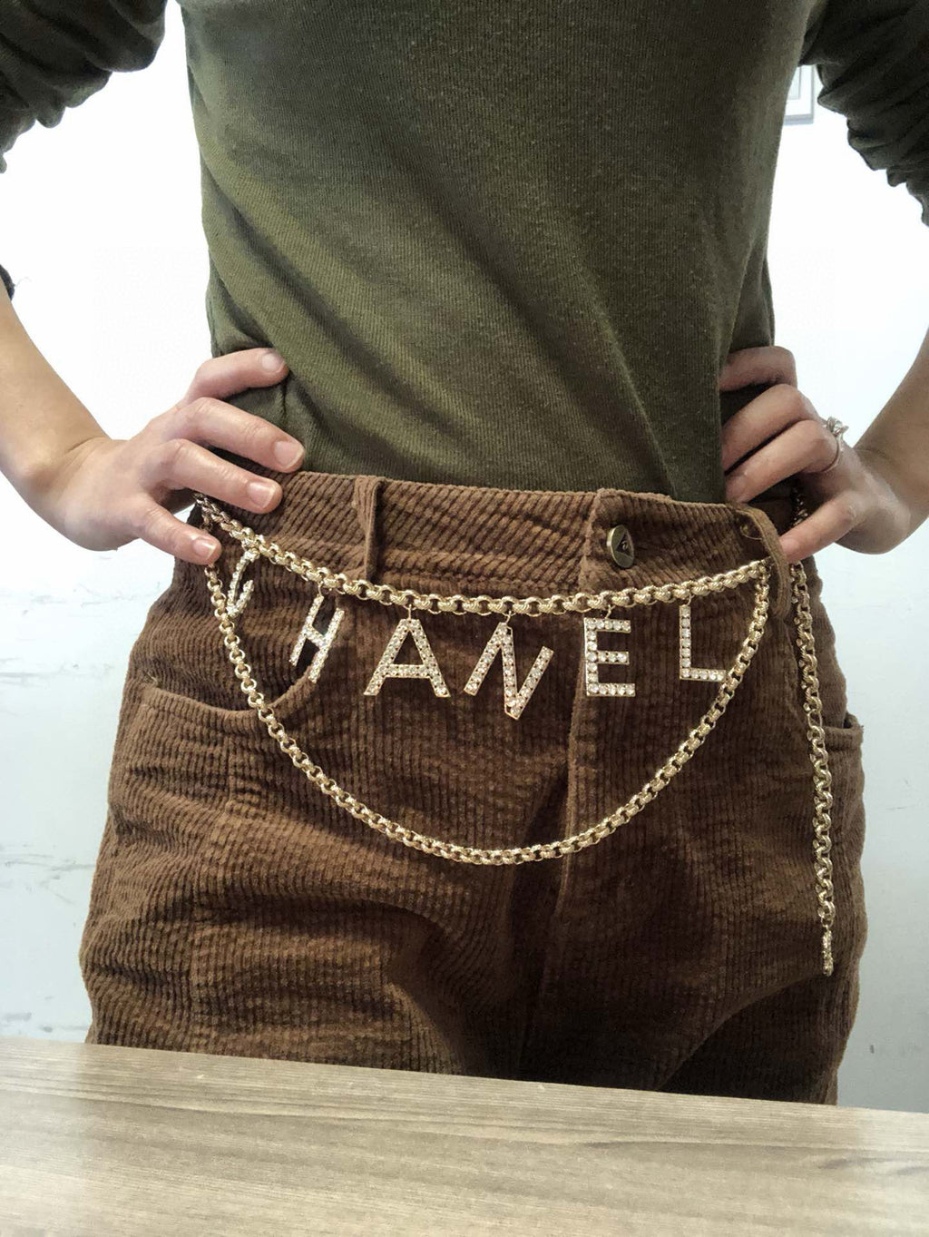 Chanel Gold-Tone Letter Chain Belt - album image 1
