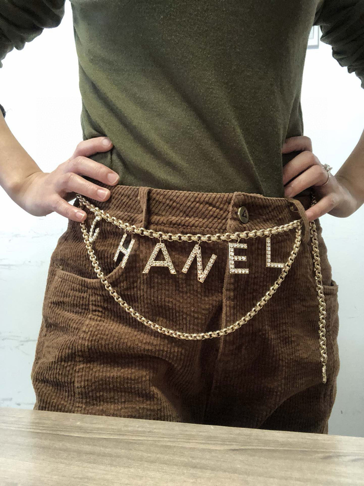 Chanel Gold-Tone Letter Chain Belt - album image 1