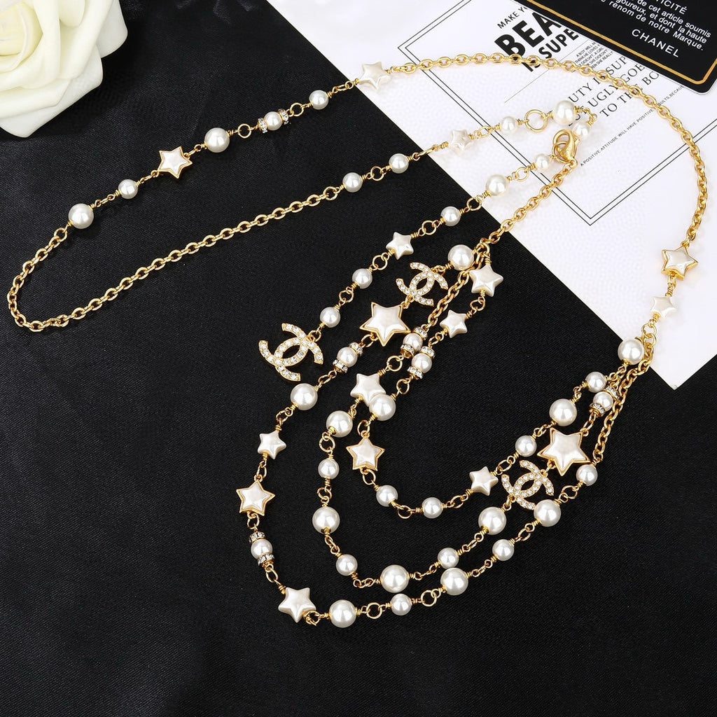 Chanel Gold-Tone Draped Pearl Chain Belt - album image 6