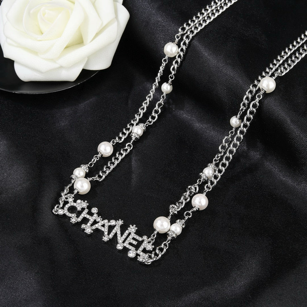 Chanel Silver-Tone Pearl and Letter Chain Belt - album image 7