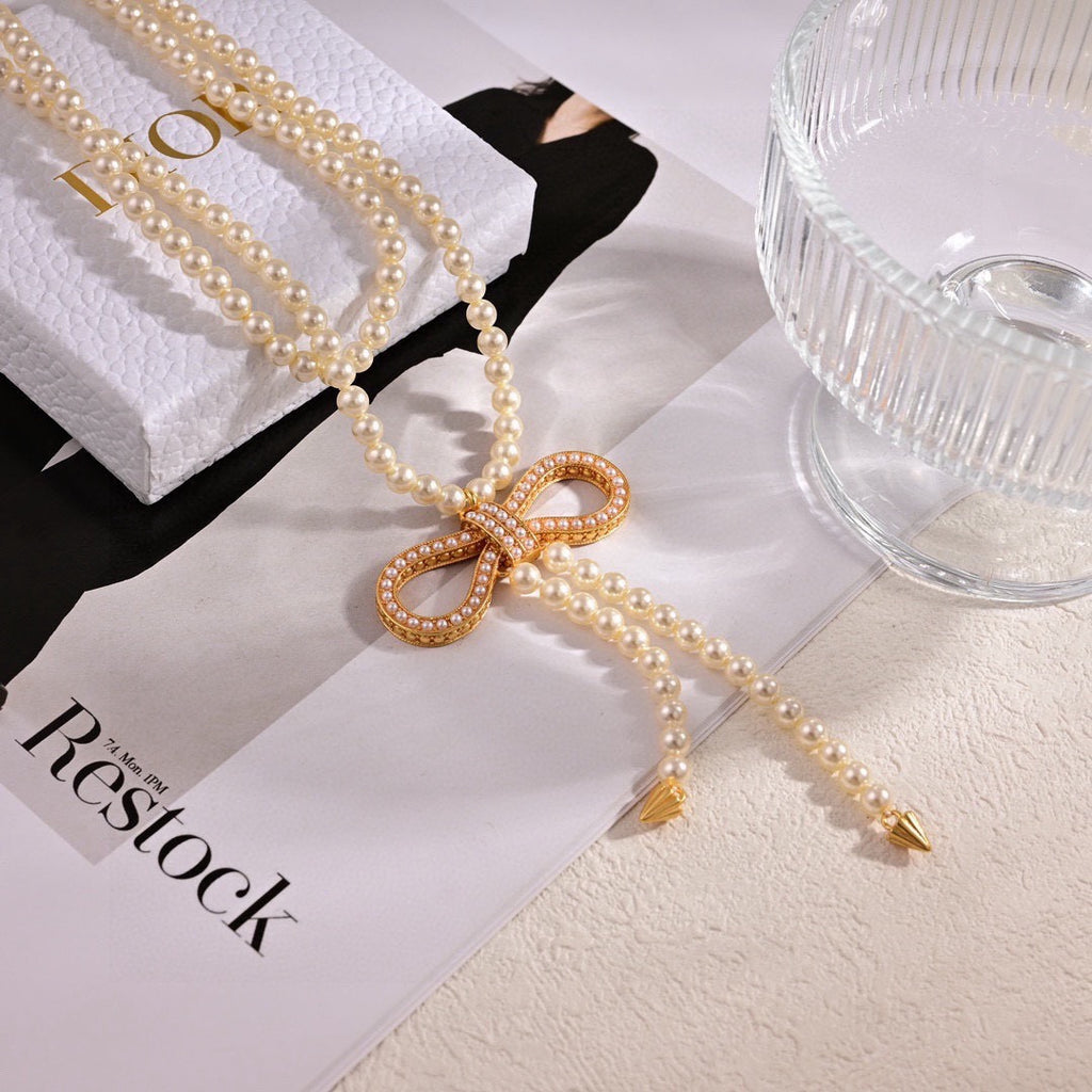 Dior Bow Pearl-Look Layered Jewelry - product image 4