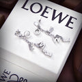 Loewe Silver-Tone Letter Climber Earrings - product image 1