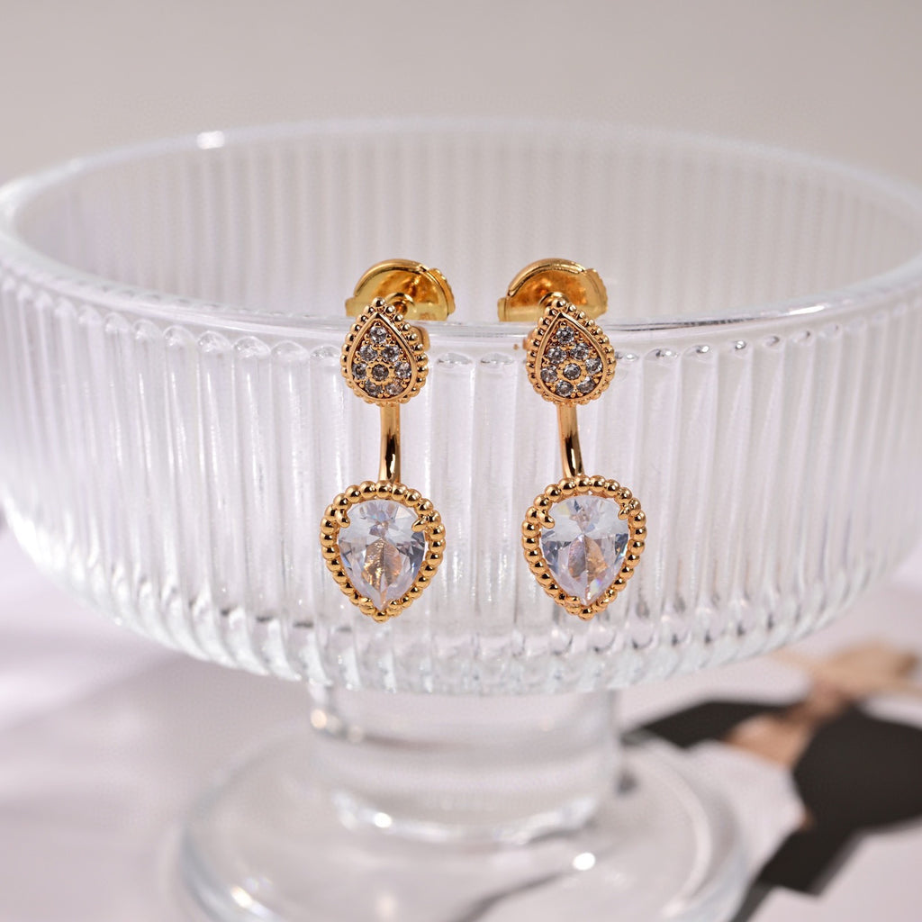 Hermès Gold-Tone White Enamel Anchor Drop Earrings - album image 1