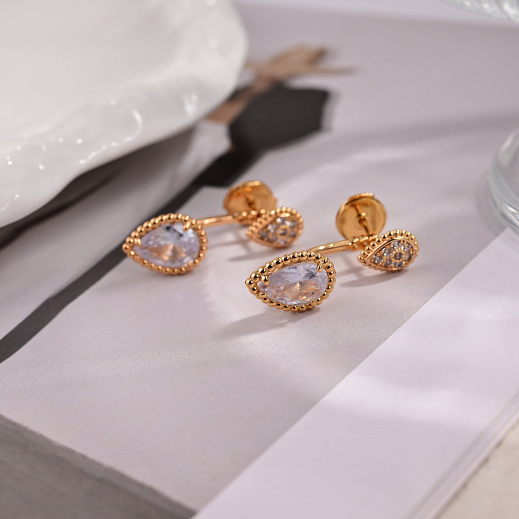 Hermès Gold-Tone White Enamel Anchor Drop Earrings - album image 3