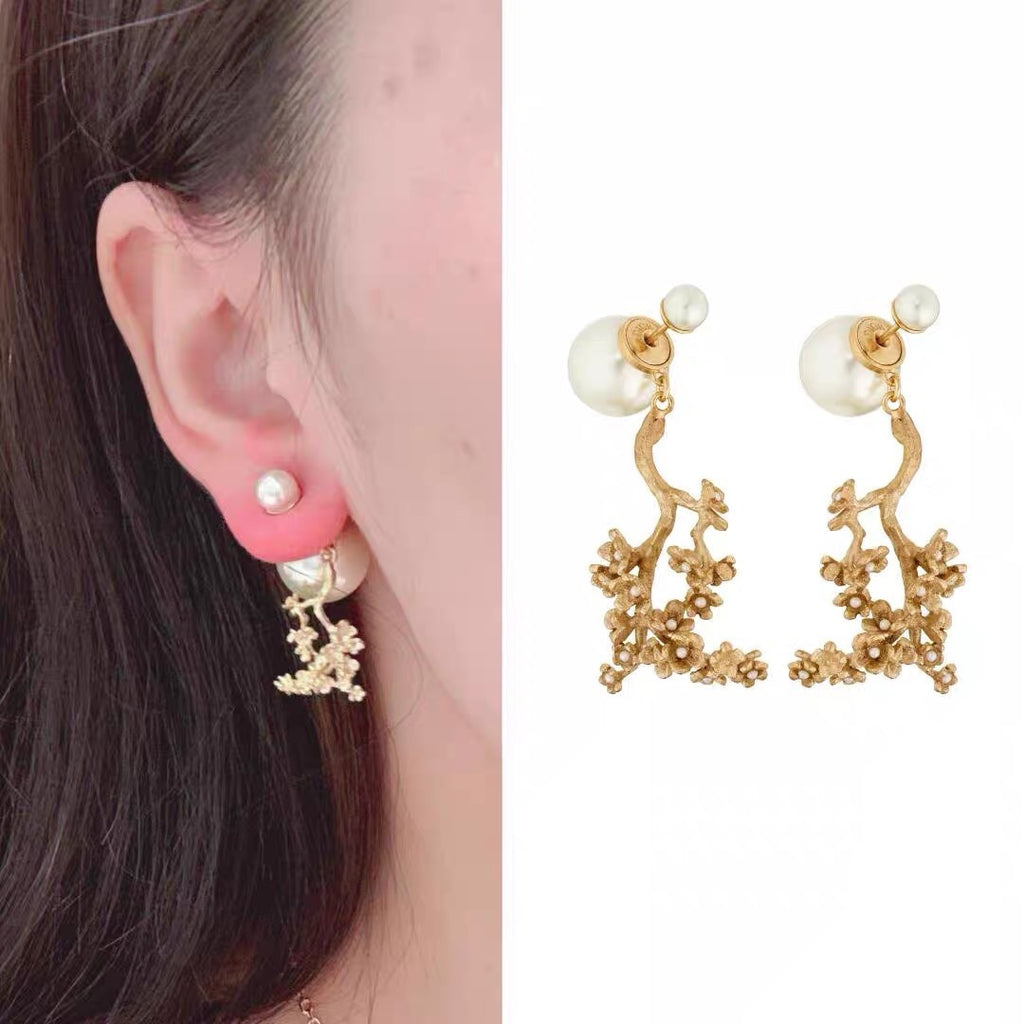 Dior Star and Pink Pearl-Look Earrings - product image 1