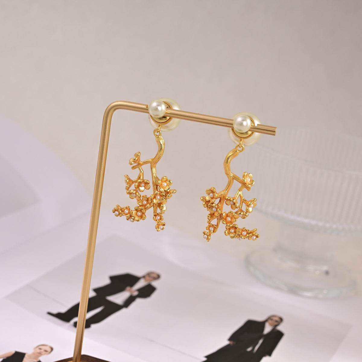 Dior Star and Pink Pearl-Look Earrings - product image 5