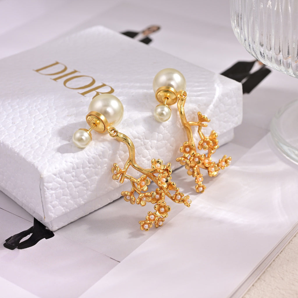 Dior Star and Pink Pearl-Look Earrings - product image 4