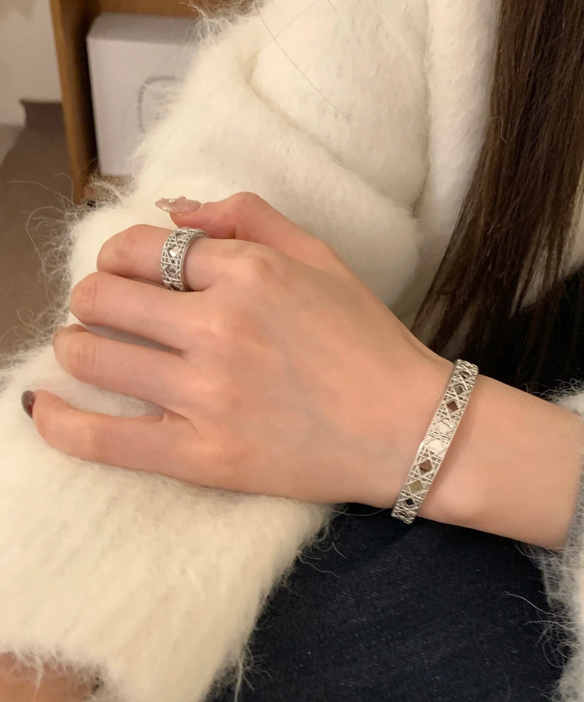 Dior Openwork Floral Bangle - product image 3