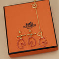 Hermès Rose Gold-Tone Horse-Outline Pendant Necklace - album image 1