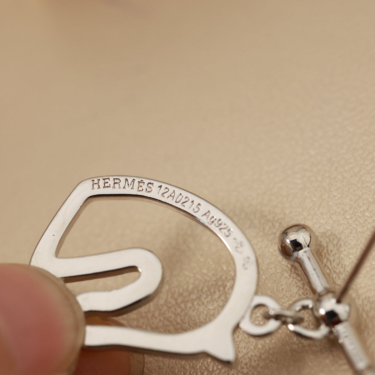 Hermès Rose Gold-Tone Horse-Outline Stud Earrings - album image 8