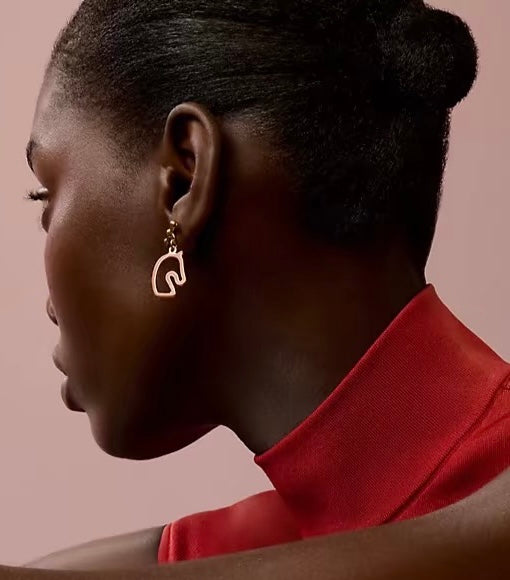 Hermès Horse-Outline Stud Earrings in Three Metal Tones - album image 2