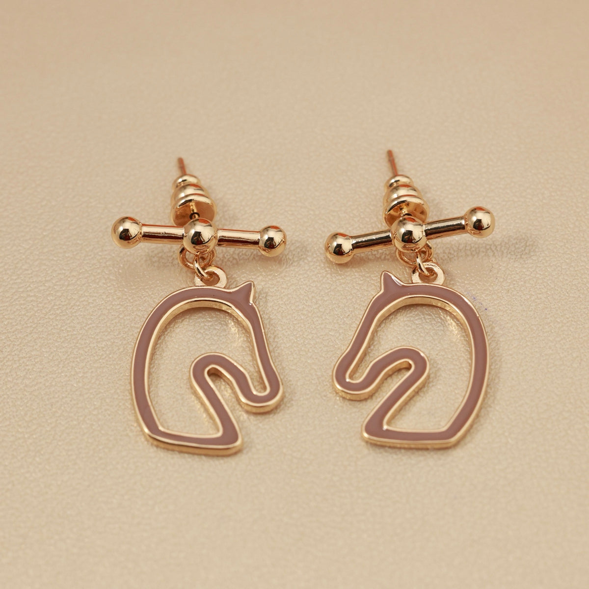 Hermès Horse-Outline Stud Earrings in Three Metal Tones - album image 9