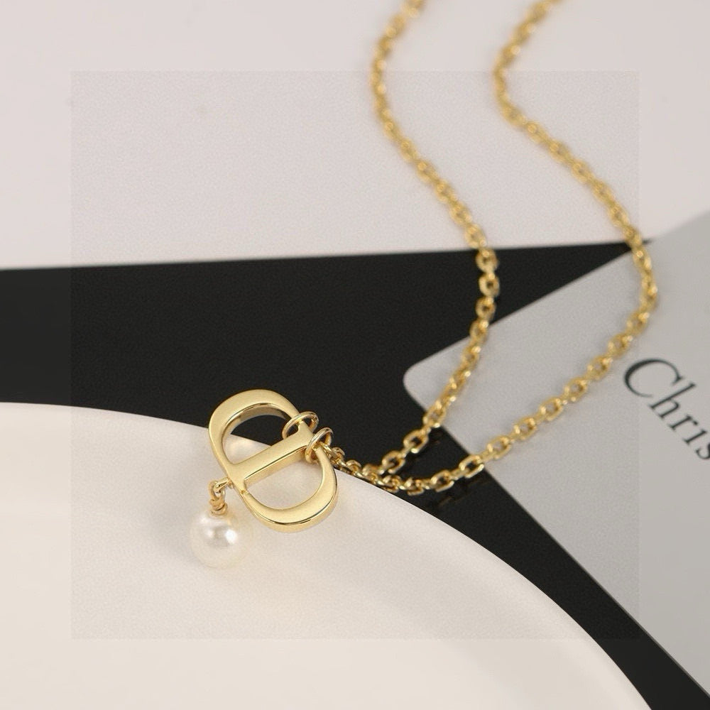 Dior Double-Chain CD Pearl-Look Necklace - product image 2