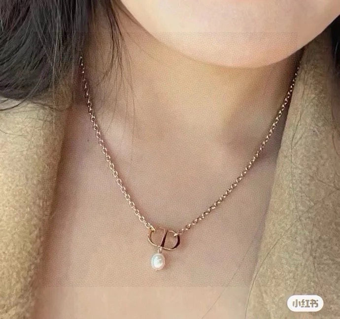 Dior Double-Chain CD Pearl-Look Necklace - product image 7