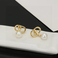Dior Diagonal CD Pearl-Look Earrings - product image 1