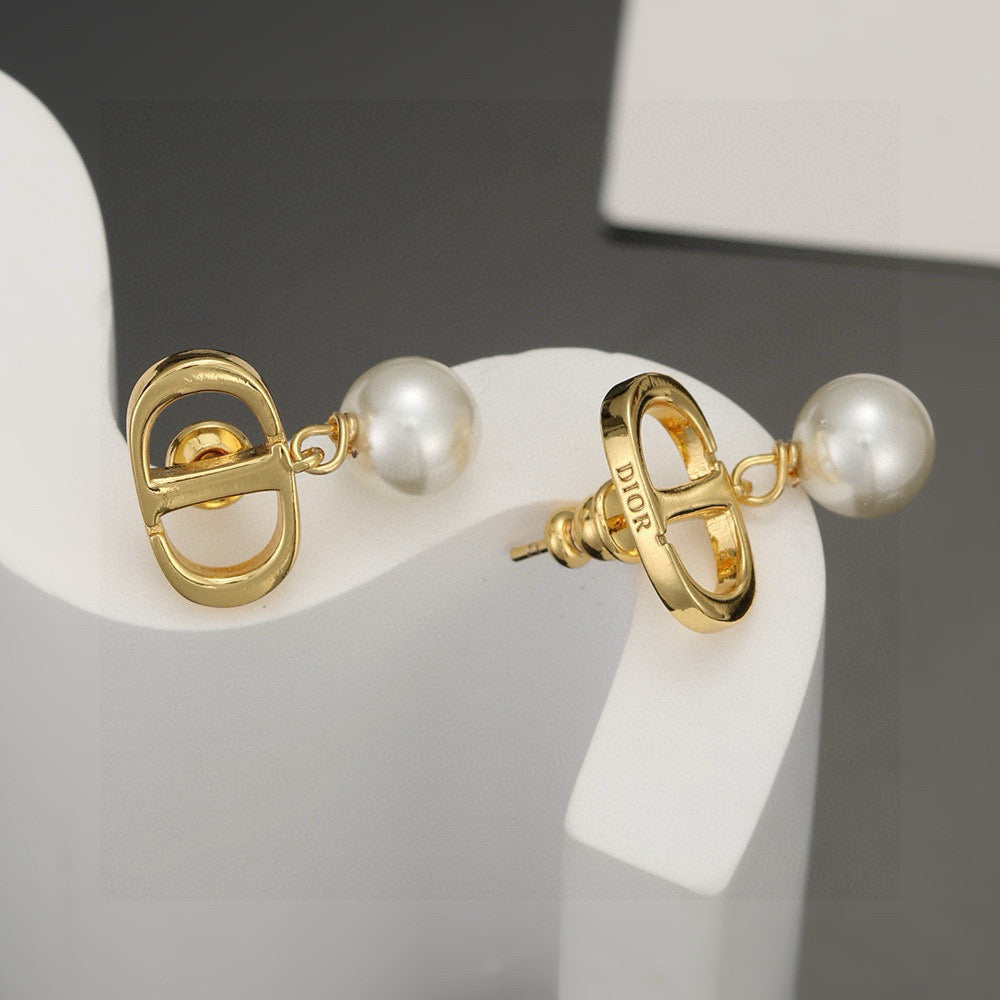 Dior Diagonal CD Pearl-Look Earrings - product image 5