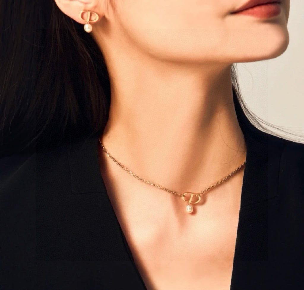 Dior Diagonal CD Pearl-Look Earrings - product image 4