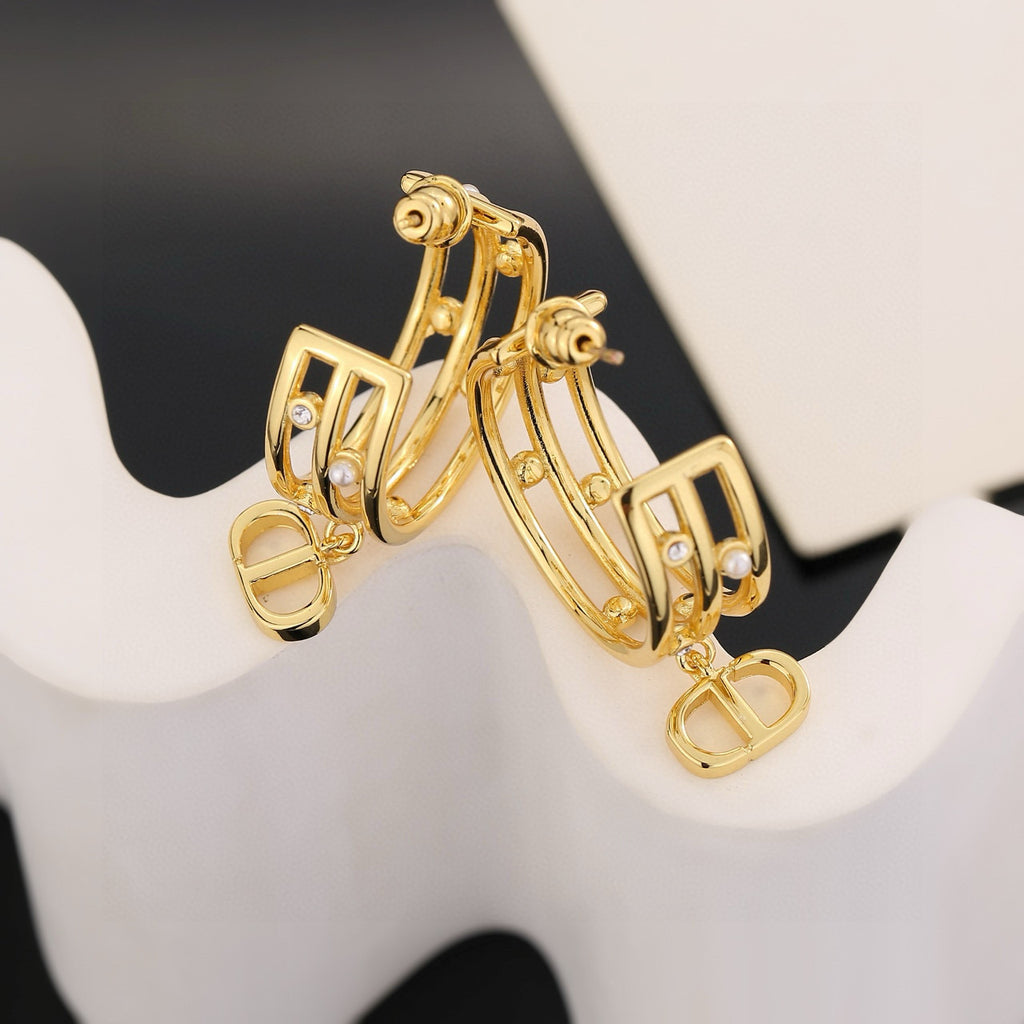 Dior Double-Bar CD Hoop Earrings - product image 8