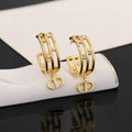 Dior Double-Bar CD Hoop Earrings - product image 1