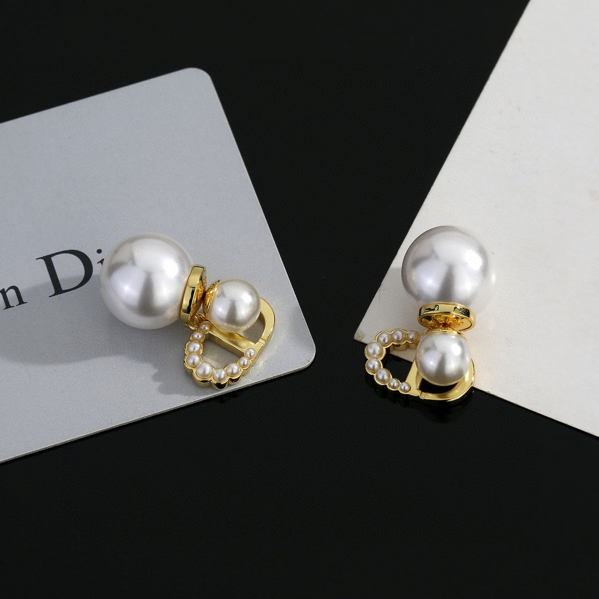 Dior CD Pearl-Look Cluster Earrings - product image 3