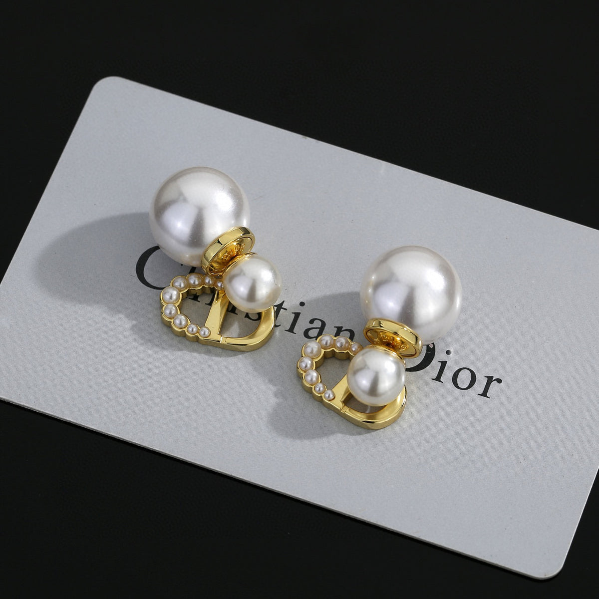 Dior CD Pearl-Look Cluster Earrings - product image 1