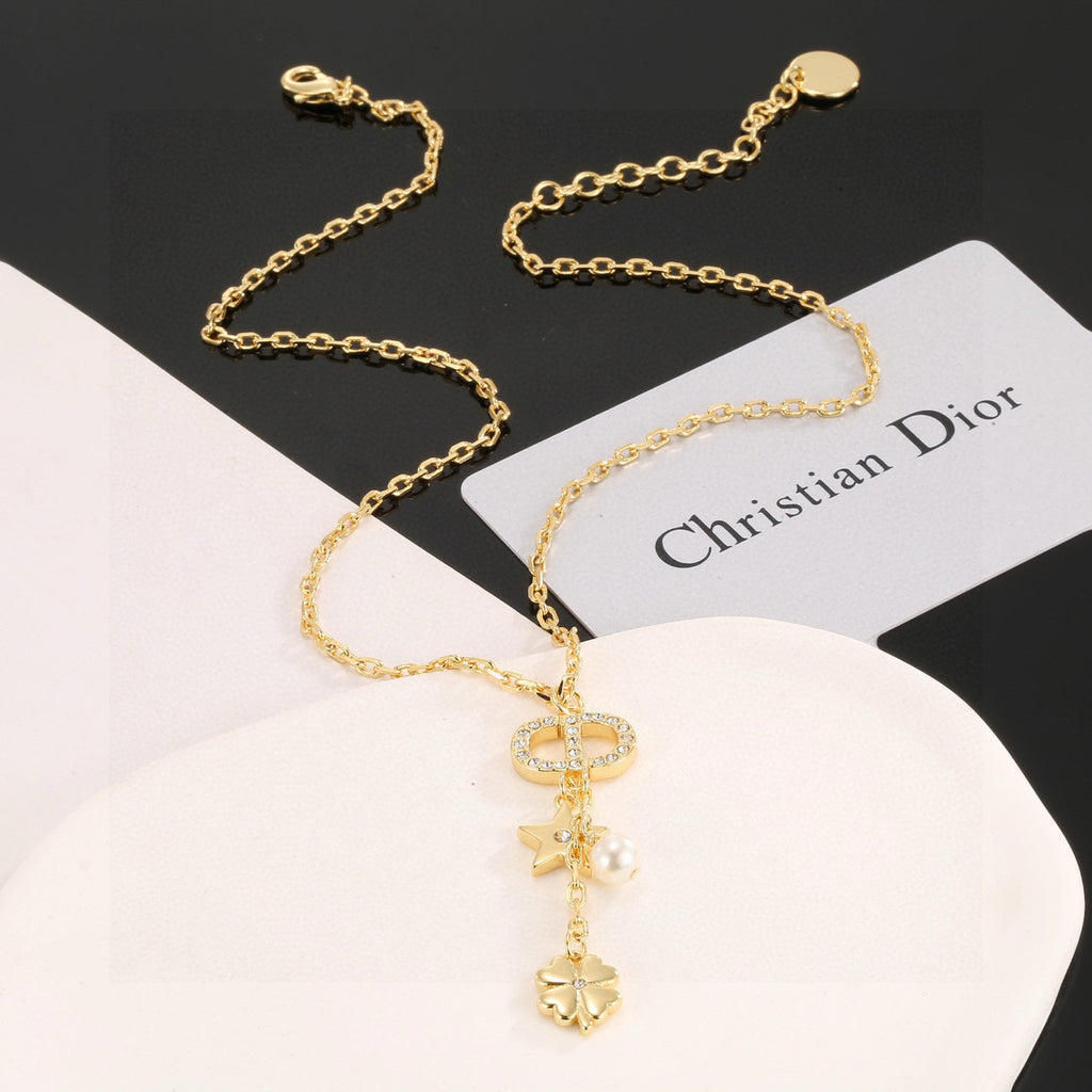 Dior Bow and Flower Drop Necklace - product image 8