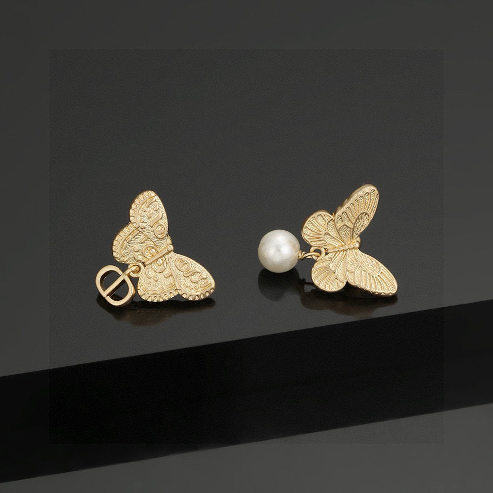 Dior Asymmetric Butterfly Pearl-Look Stud Earrings - product image 8