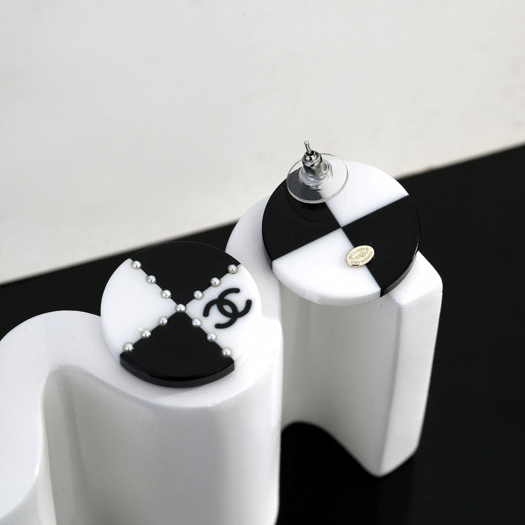 Chanel Resin Stud Earrings - album image 4