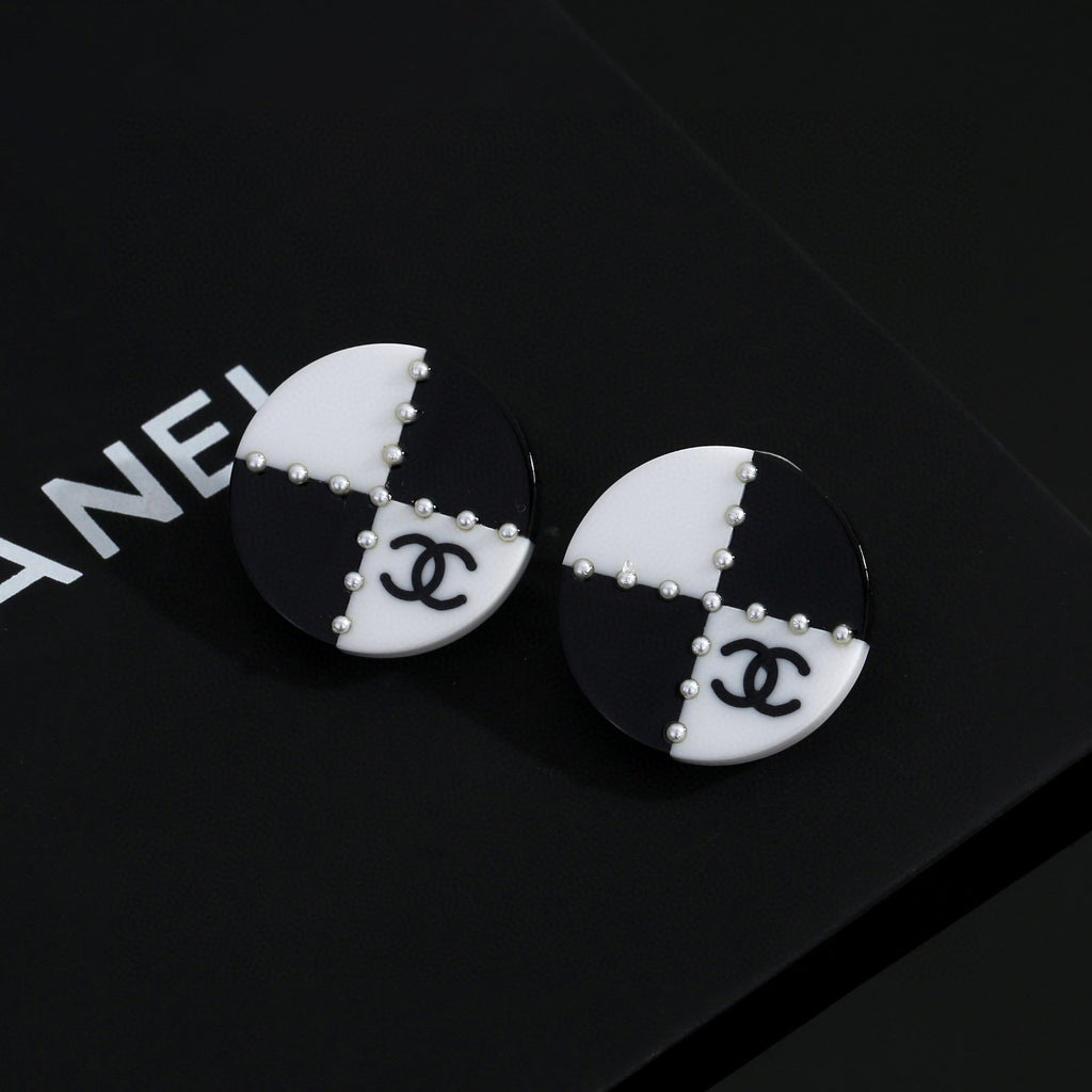 Chanel Resin Stud Earrings - album image 1