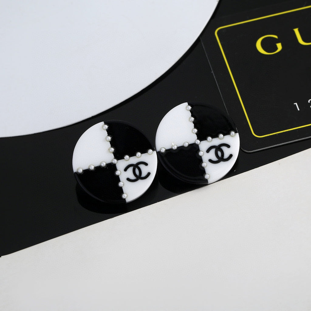 Chanel Resin Stud Earrings - album image 2