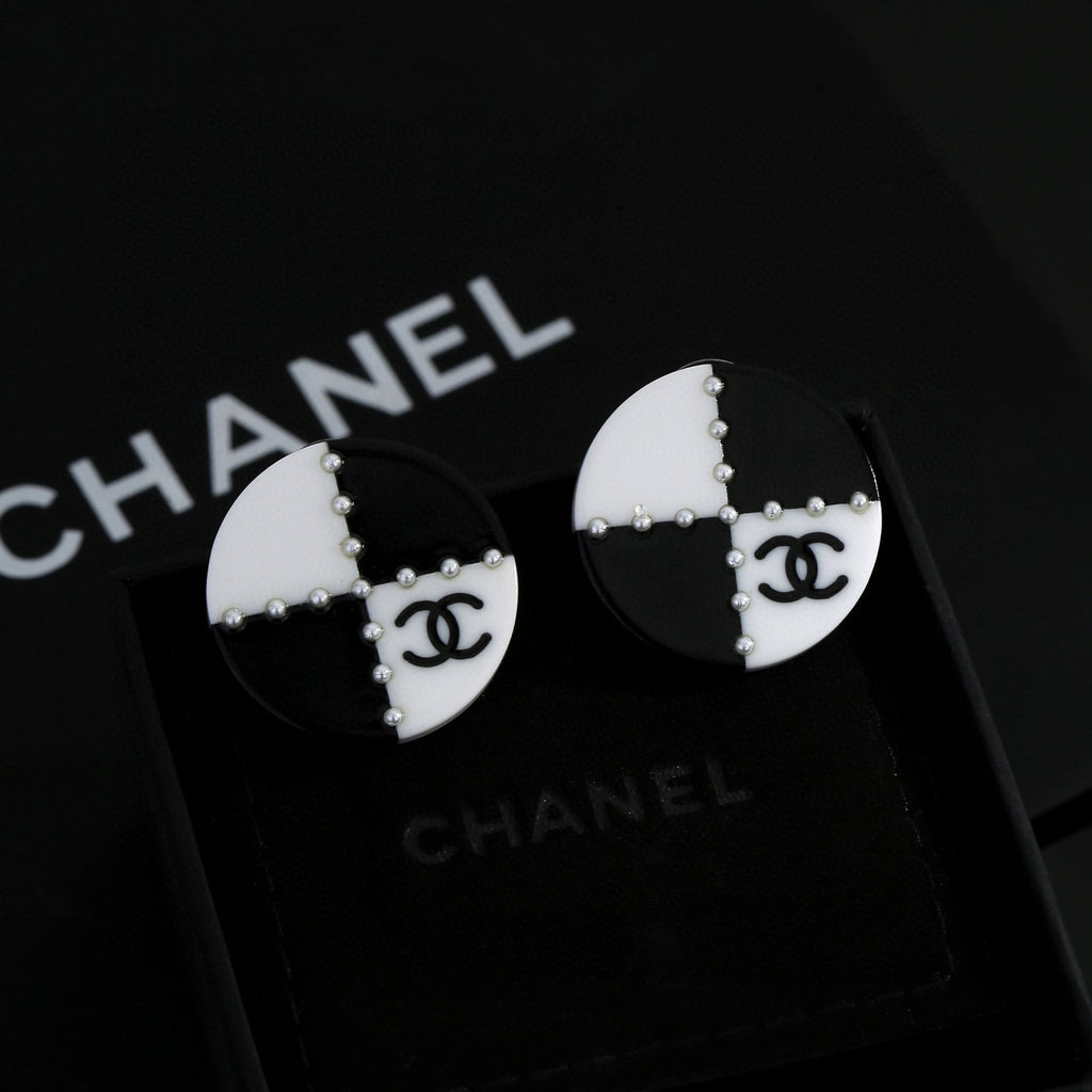 Chanel Resin Stud Earrings - album image 3