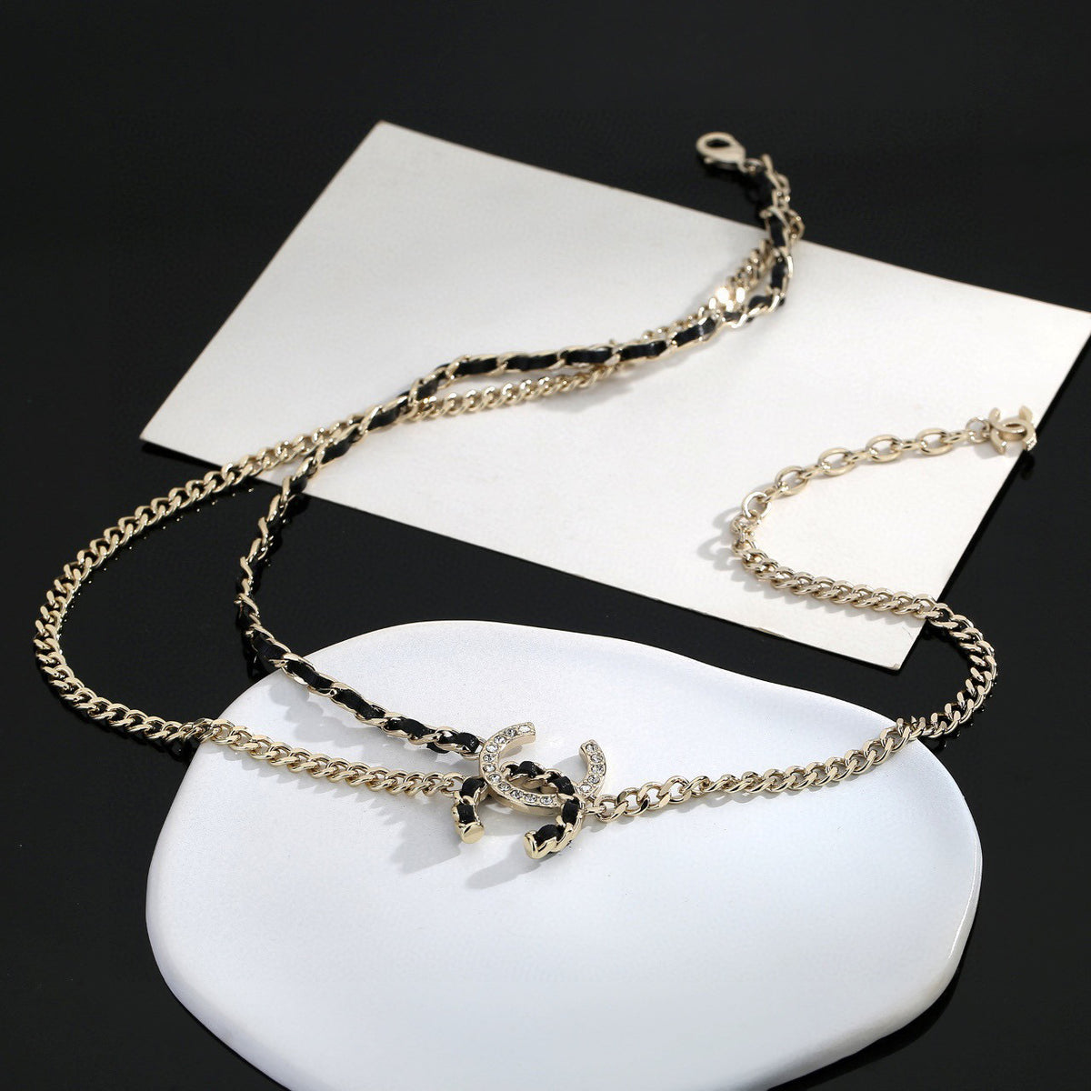 Chanel Silver-Tone CC Choker Necklace - album image 1
