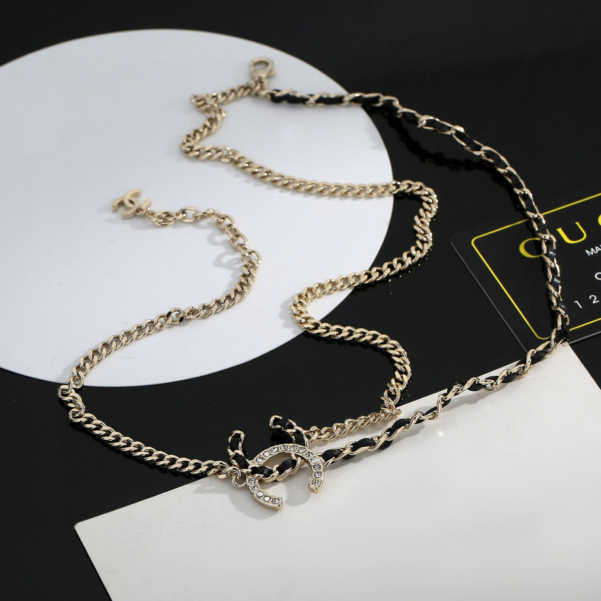 Chanel Silver-Tone CC Choker Necklace - album image 3