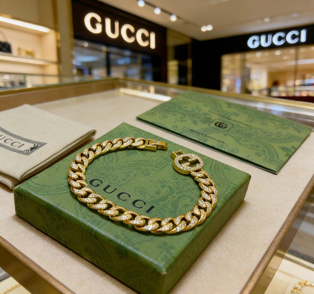 Gucci Gold-Tone Cuban Link Bracelet - album image 5
