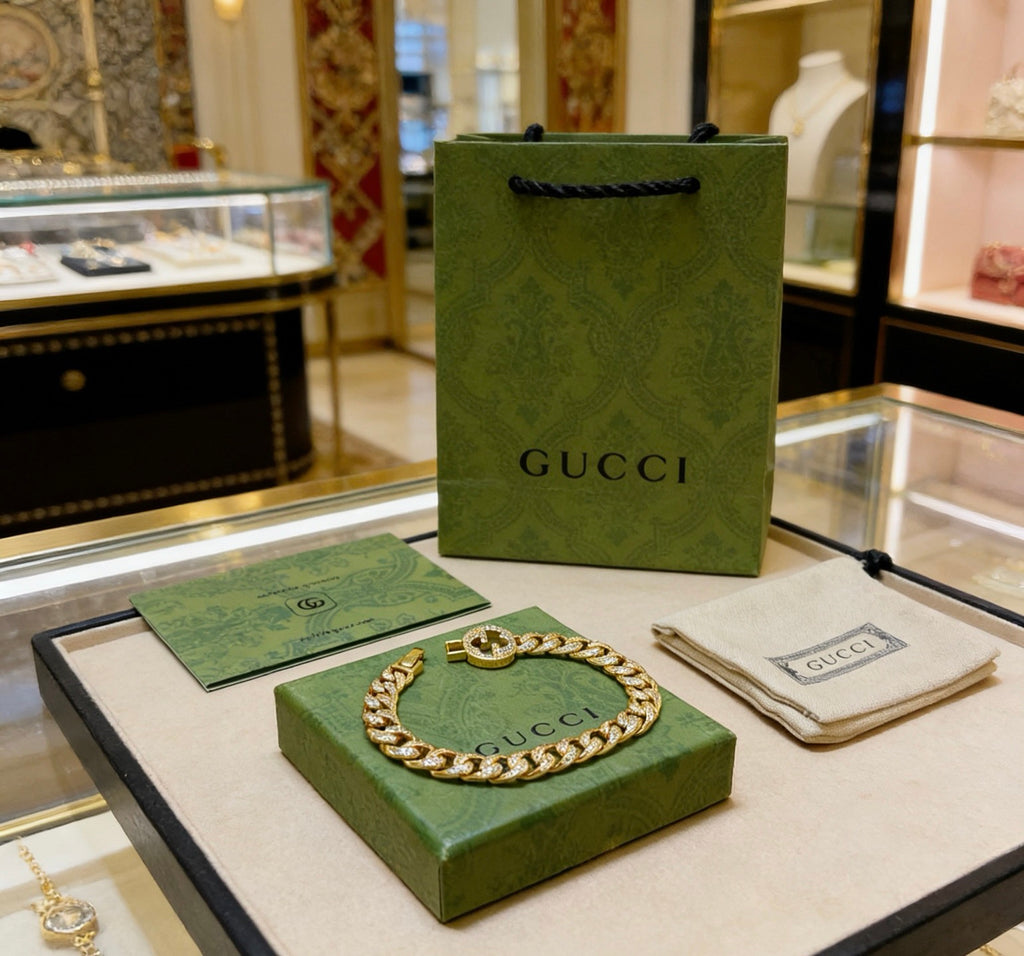 Gucci Gold-Tone Cuban Link Bracelet - album image 8