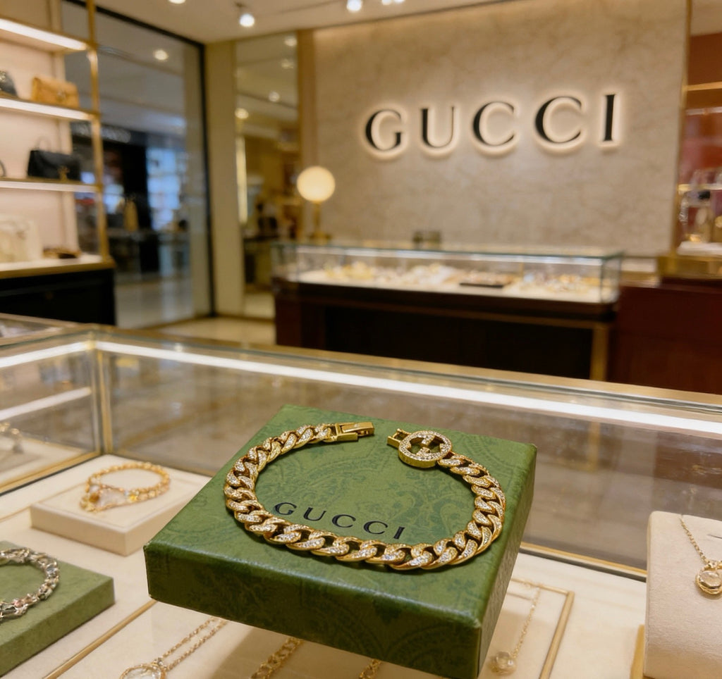 Gucci Gold-Tone Cuban Link Bracelet - album image 9